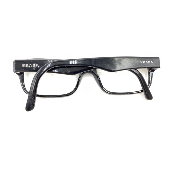 Prada VPR 16M 1AB-1O1 Black Rectangle Eyeglasses Frames 53-16 140 Italy Designer - Picture 11 of 12